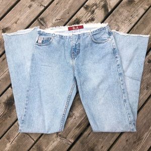 Vintage Guess frayed hem jeans